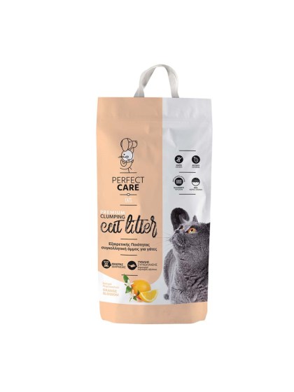 Perfect Care Cat Litter Άμμος για Γάτες με Πορτοκάλι 5kg pet with love